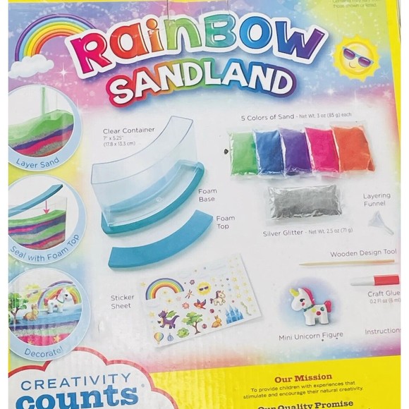 Creativity for Kids Rainbow Sandland Unicorn Make Your Own DIY Sand Art Kids New - Picture 5 of 9
